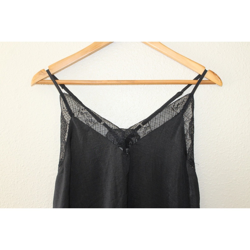 La Miel Womens Black Lacey Cami Tank Blouse S - Picture 2 of 5